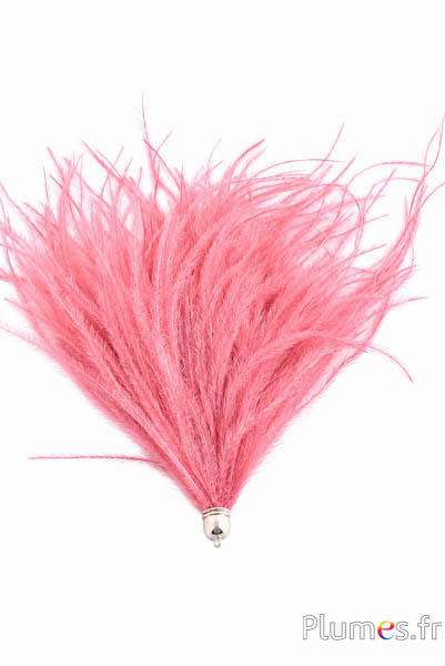 Hanger struisvogel - 15-20 cm - oudroze
